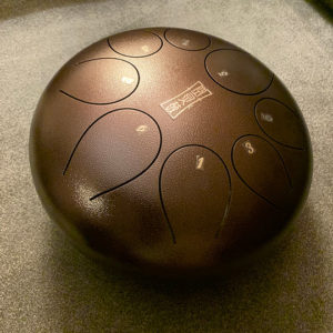 10 Inch Tongue Drum, 8 Tones, Azure Colored