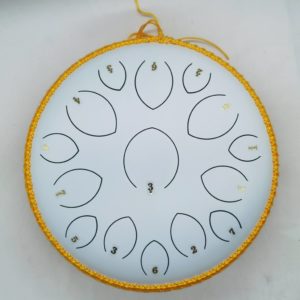 14 Inch White, 15 Tones, Tongue Drum