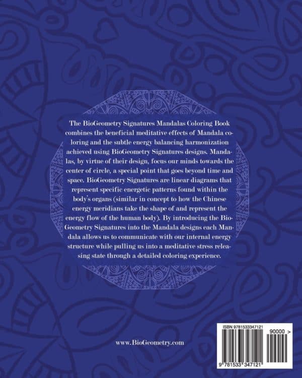 BioGeometry Signatures Mandalas Coloring Book by Doreya Karim - Image 2