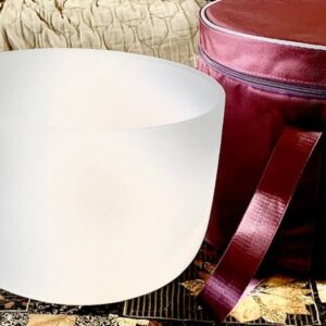 Crystal Bowl - 12 inch, musical C, striker, beautiful carrying case